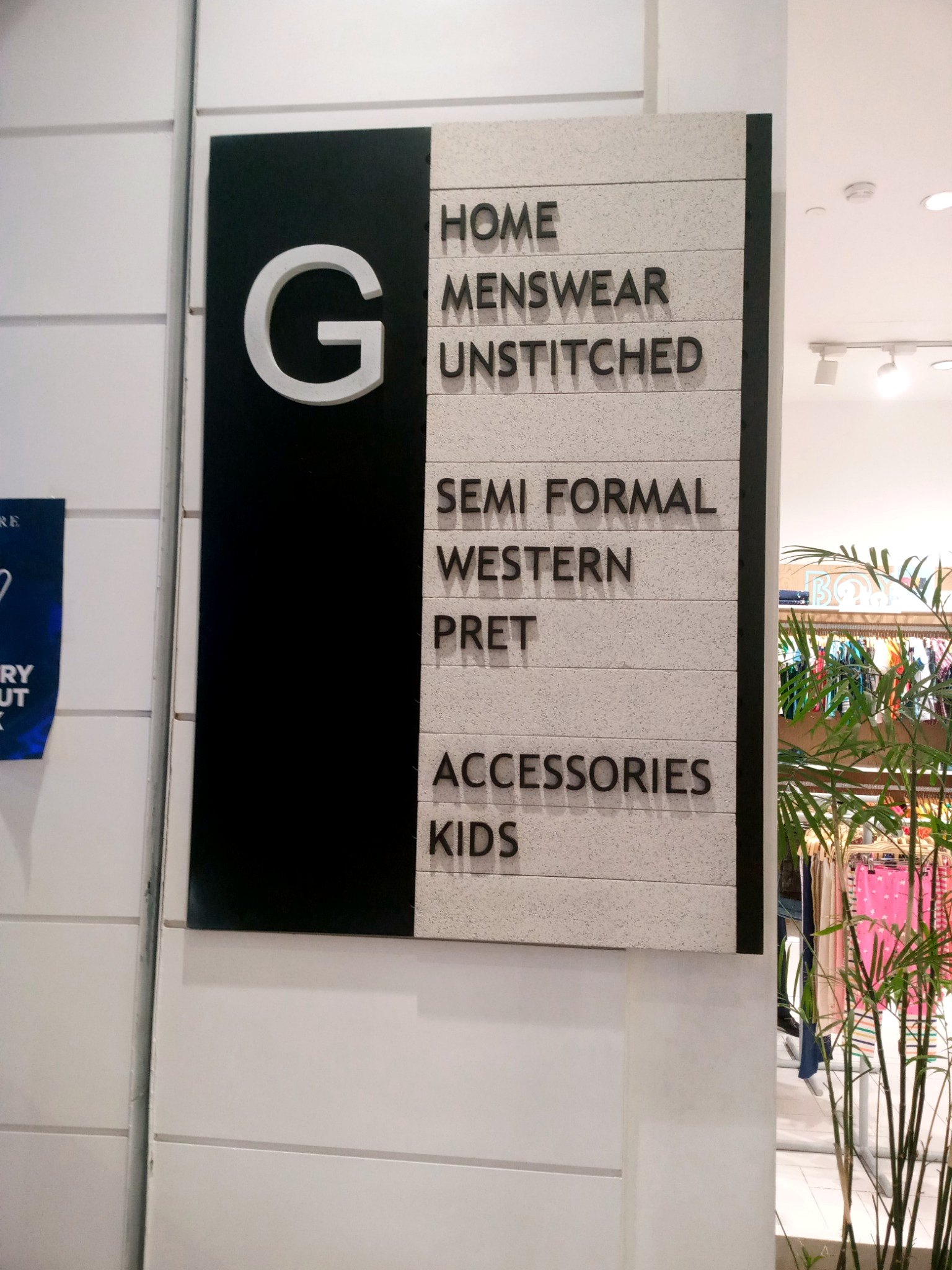Retail wayfinding and department signage